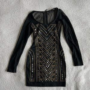 Bebe long sleeve mini dress